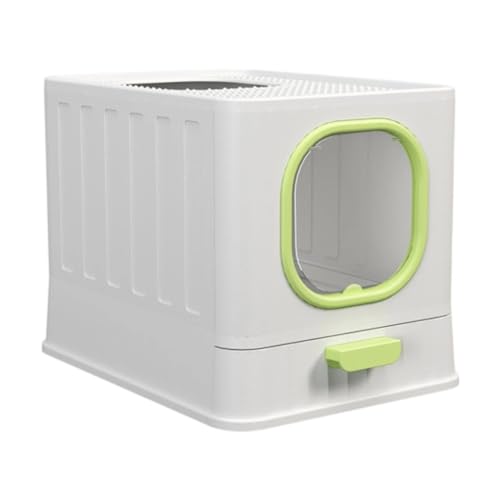 AOPIPI 猫用トイレ 蓋付き ドーム型 ワイドサイズ 清潔 深め 大型猫ちゃん対応 臭い拡散防止 猫砂の飛び散り防止 猫用品 密閉式 おしゃれ 抗菌防臭 猫ちゃん飼いに (B)