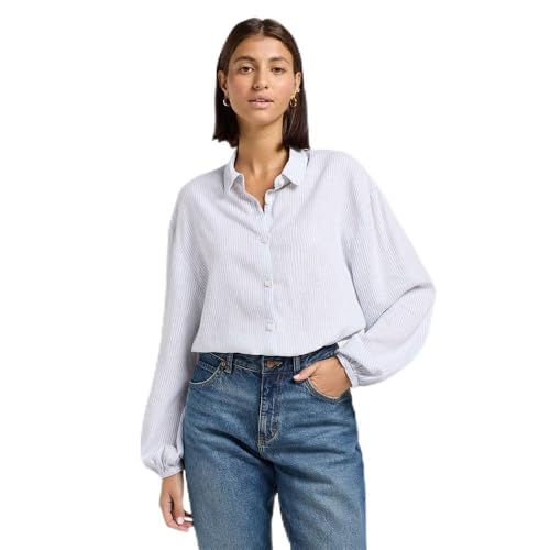 Blouse Lee tie front t-shirt femme à col rond et nœud ajustable coton mélangé