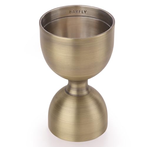 Barfly Heavy-Duty Straight Rim Bell Jigger, 1 oz x 2 oz, Antique Gold - Image 3