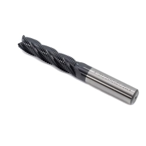 Image of Roughing End Mill JESTUOUS HSS Square Nose 4 Flute Fine Tooth Bit 1 /2 inch Shank Dia. 2 inch Flute Length for Milling Metal Steels,1 Piece
