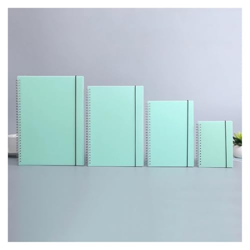 Cahier à spirale B5 quadrillé vert carnet de notes et journal de papeterie scolaire - 3