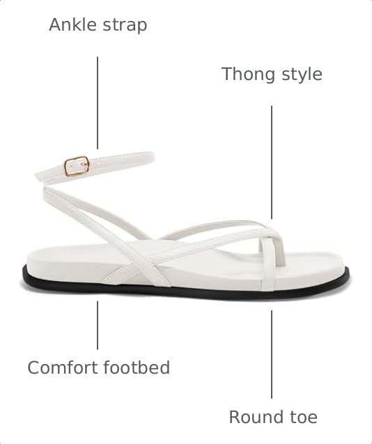 Image of Coutgo Women's Strappy Flat Sandals