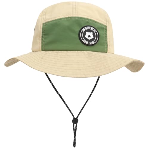 Soft Nylon Toddler Sun Hat Baby Hot Days Fisherman Hat for Outdoor Activities Like Garden Visits & Beach Trip Khaki Green