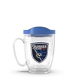 Tervis MLS San Jose Earthquakes - Primary Logo Made in USA Double Walled Insulated Tumbler Travel Cup Keeps Drinks Cold & Hot, 16oz Mug with Handle, Classic
