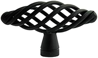 100 Pack Black Bird Cage Birdcage Oval Nest Twist Wire Swirl 2-3/8 (60mm) Kitchen Cabinet Drawer Hardware Pull Knob 1338-60