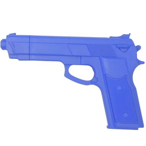 Rubber Training Pistol 7 Inch Yellow Law Enforcement Practice Replica (Blue)