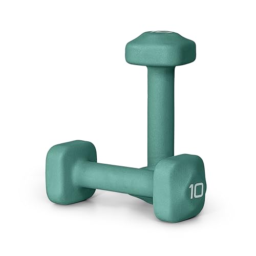 Tone Fitness Neoprene Dumbbell Weight Pairs with Anti-Roll Square Head | Multiple Options