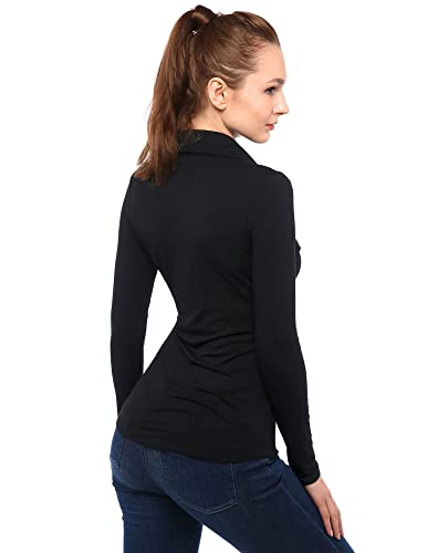 AmélieBoutik Women Collar Button Up Short/Long Sleeve Blouse Shirt4