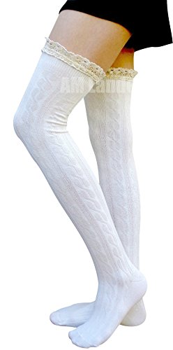 Gothic Lolita Thigh High Socks Over Knee Socks Women Lace Sexy Stockings4