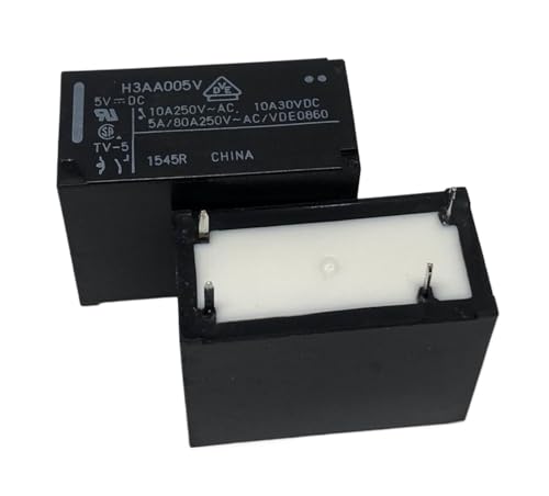 Relé H3AA005V de 4 pines y 5V para control de circuitos de 10A