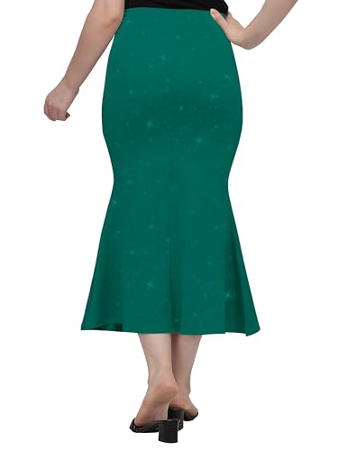 Image of Mehrang Stretchable Shimmer Saree Shapewear Petticoat for Women, Skirts for Women,Shape Wear Dress for Saree