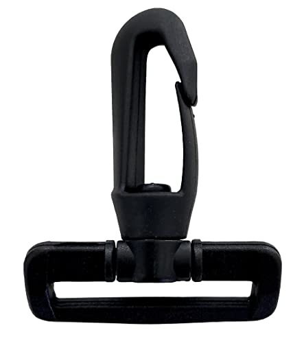 IPEA Mosquetones giratorios de plástico con gancho para mochilas y bolsas – 4 piezas – Mosquetón giratorio con trabilla...
