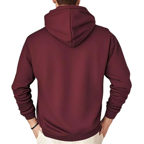 Ymosrh Men's Casual Hoodies, Long Sleeve Lace Up Casual Workout Sport Hoody Sweatshirts with Pockets Streetwear, M-3XL2