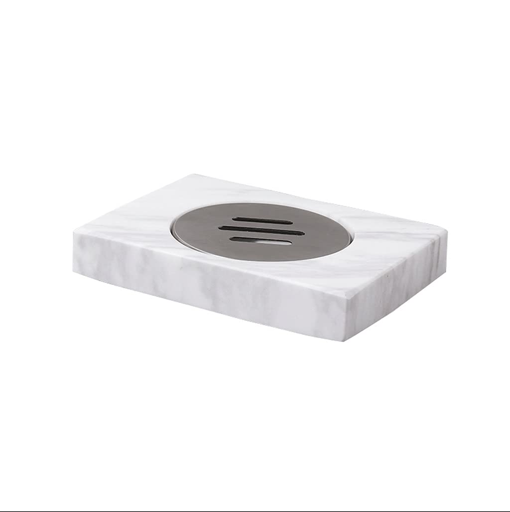 jaboneras baño Jabonera Soporte de jabón de Drenaje Jabón Creativo Bandeja de jabón de mármol Natural Caja de jabón para el hogar Caja de jabón de lavandería Rectangular Grande Fácil de Usar