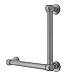 Jaclo G71-12H-24W-LH-SB - G71 12H x 24W 90? Left Hand Grab Bar