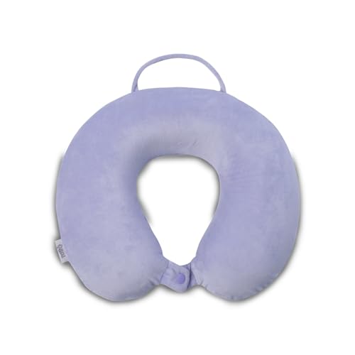 TOTTO - Almohada de Viaje para Cuello, Modelo Jet Pillow, Almohada Cuello, Memory Foam, Adaptable, Textura Suave, Soporte Ergonómico, Broche para Asegurar la Almohada al Cuello, Color Cosmic Sky