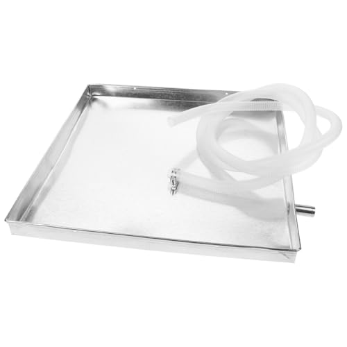 WOONEKY 1set Leakproof Air Conditioner Drain Pan External Unit Water Tray with Drainage System for Various Models Easy Installation Design