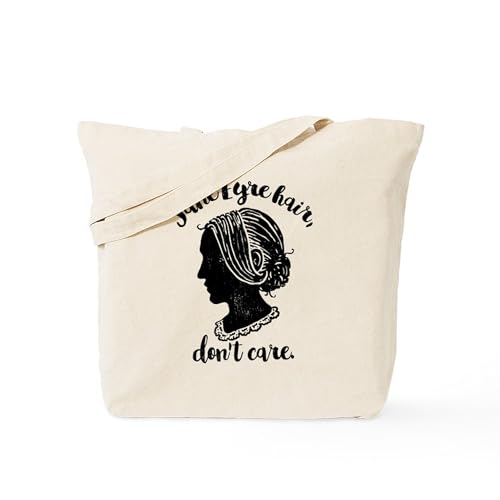 CafePress Jane Eyre Hair Don't Care Tote Bag Reusable Natural Beige Canvas Shopping Bag