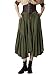 YESSA Renaissance Maxi Skirt with Corset Belt,Renaissance Costumes Pirate Medieval Skirt with Pocket,Ren Faire Costume Outfit Army Green