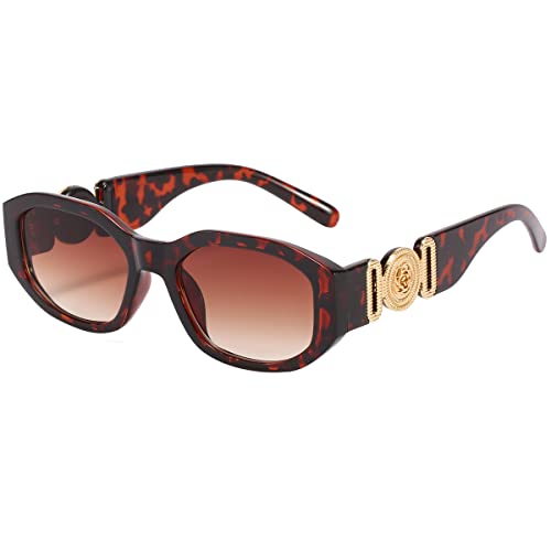 Junsika Gafas De Sol Rectangulares Modernas Para Mujer, Vintage, Diseño Irregular De Lujo, Pequeñas Gafas De Sol 90, Protección Uv400, A3: Estampado De Leopardo, S Junsika Gafas De Sol Rectangulares Modernas Para Mujer, Vintage, Diseño Irregular De Lujo, Pequeñas Gafas De Sol 90, Protección Uv400, A3: Estampado De Leopardo, S