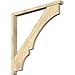 Ekena Millwork BKT0402X44X44BOA05RDF Balboa Block Rough Sawn Bracket w/Offset Brace, Douglas Fir