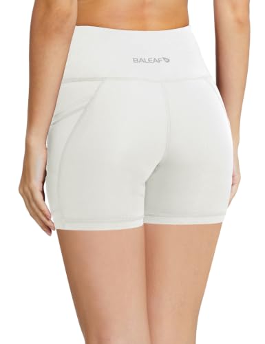 Image of baleaf Women's High Waist Biker Shorts with 3 Pockets