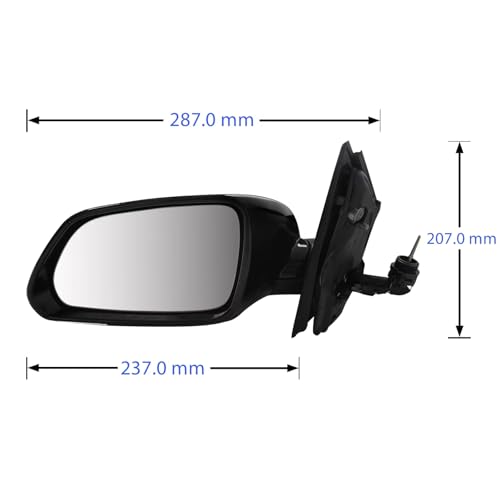 Rétroviseur gauche Polo MK4 mécanique avec commande par câble de commande noir