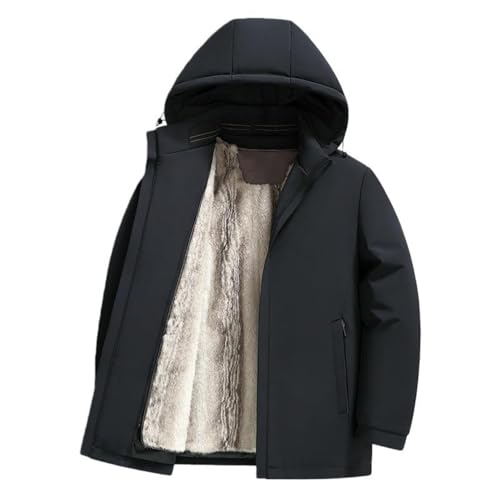 Chaqueta acolchada para hombre de invierno de estilo medieval con capucha