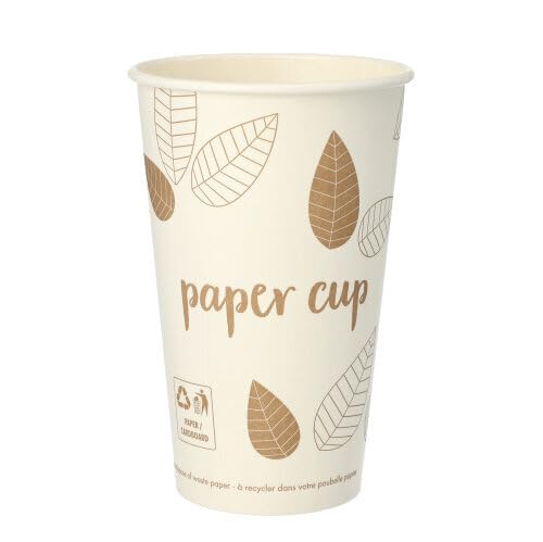 PAPSTAR 1000 Stück Pappbecher Pure 0,4 l unbeschichtet