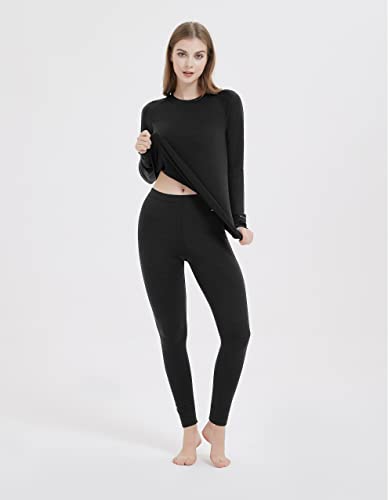 Iguana Womens 100% Merino Wool Base Layer Sets for Ski Lightweight Thermal Underwear2
