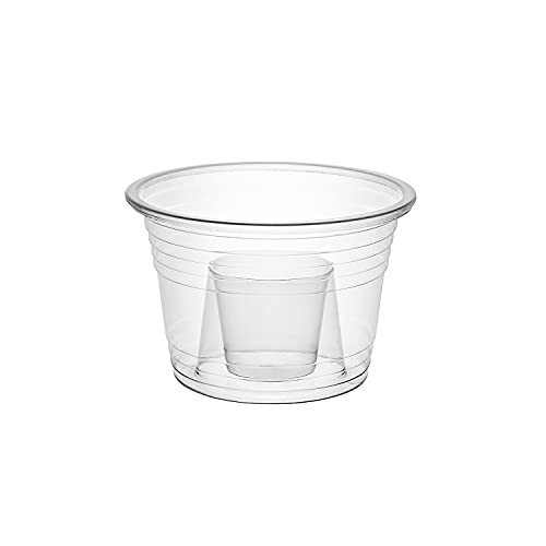 Party Essentials Plastic Bomber Cups, Jager Bomb Shot Glasses, 3 oz. Clear, 50 Ct