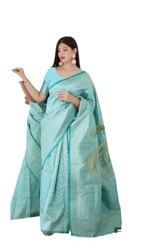 Sari de seda banarasi indio KULIA vestido tradicional de fiesta con blusa personalizable