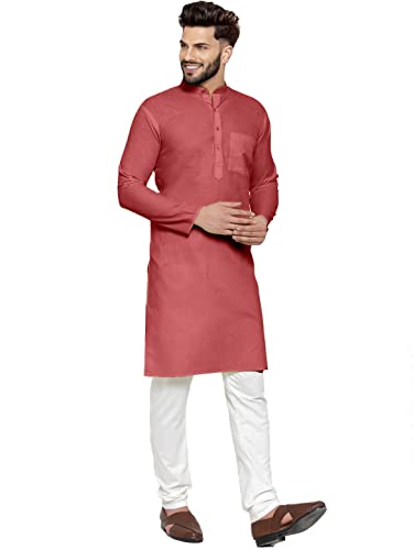 Image of Men's Cotton Blend Kurta Pyjama Set