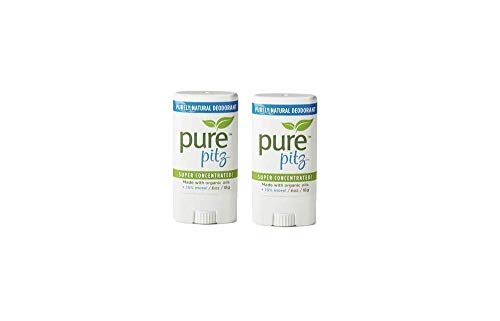 PURE PITZ Natural Deodorant Stick - Organic Deodorant for Women and Men - With Fragrances of Organic Essential Oils - The Clean Answer to Neutralizing Body Odor - 0.6 OZ (2 Pack)