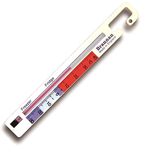 Brannan White Vertical Fridge And Freezer Thermometer (140mm)
