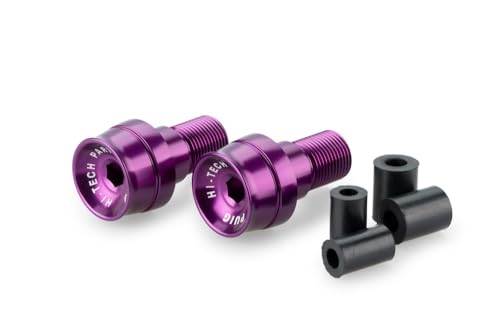 Puig 21292L Contrapesos Manillar Speed, contrapesos cortos de 20 mm mecanizados en aluminio anodizado, diseño minimalista Racing y acabado premium para manillar, Lila
