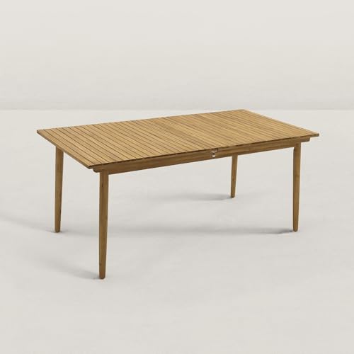 JJ. Table de Jardin Extensible en Bois 180-240 cm Jules - 8/10 pers. Plateau de 180 x 90 cm à 240 x 90 cm Idéal pour 8 à 10 Personnes Trou dans la rallonge...