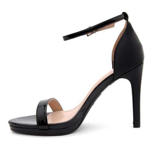 Image of Shoe Land Women's High Heels - Open Toe Stiletto Heels with Adjustable Ankle Strap | Dressy Sexy Strappy Heeled Sandals for Wedding, Prom, Party & Evening Wear