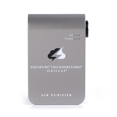 EdenPURE Thunderstorm III Air Purifier – Small Plug-In Ozone Generator & Ionizer – Eliminates Odors, Pet Smells, Smoke, Mold – Filter-Free Portable Cleaner for Home, Travel, Car, Office Use