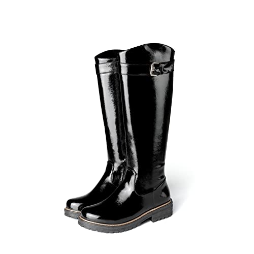 Bottes à talons épais pour femmes avec bottes de cowboy zippées