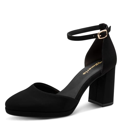 Tamaris Damen Pumps Vegan schwarz 39