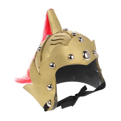 NAMOARLY Historical Warrior Helmet Adjustable Chin Children's Stage Prop Ancient General Headwear for Halloween Random