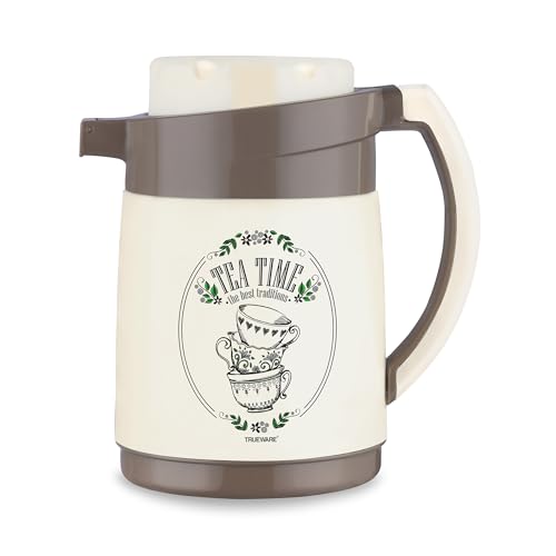 Image of Trueware Aqua Jug Insulated Flask - 750 Ml | Insulated Tea Pot Kettle Inner Steel Outer Plastic | Hot & Cold | Food Grade Plastic | Lightweight BPA-Free | Wide Mouth Design | Ideal for Office, Travel