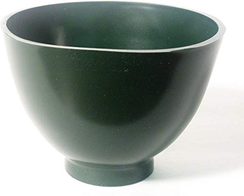 Tazón de silicona flexible para mezclar alginato verde oscuro grande miniatura 1