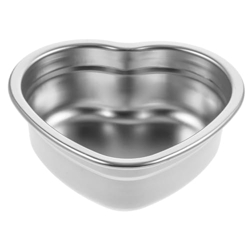 OSOLADY Heart Shaped Stainless Steel Plate Metal Snack Dessert Bowl for Serving Candies Snacks and Treats for Restaurants Parties and Special Occasions