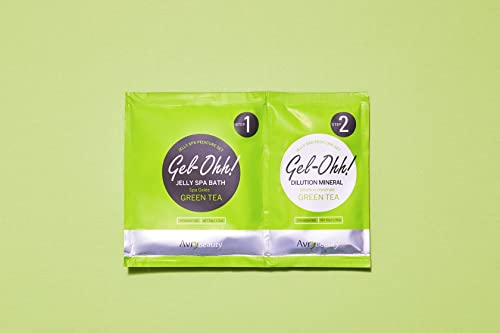 AVRYBEAUTY Gel-Ohh Jelly Spa Bath 3 pack, Green Tea Infused, Green Tea Scented, Pedicure, Salon Services, Jelly Pedicure, Pedi, Heat & Aroma Therapy