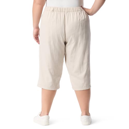 Gloria Vanderbilt Plus Dobby Skimmer Capris 1X Tan2