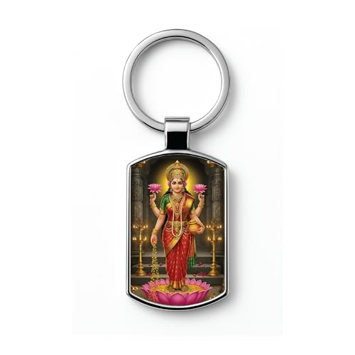 Image of Stylish Metal Keychains with Permanent Glossy Print - Inspirational Quotes & Spiritual Designs - Perfect Key chains for loved ones, Personal Use, Gifts & Return Gifts