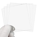 PATIKIL Placa de vidrio de 100 x 100 mm, 6 diapositivas de vidrio de laboratorio, diapositivas de vidrio ópticamente transparente, bordes lisos, alta transparencia, grosor uniforme transparente