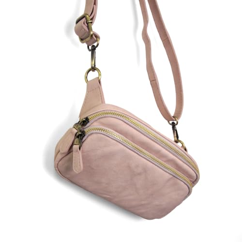 Image of Joy Susan Womens Fashion Purse Kylie Double Zip Sling Belt Bag